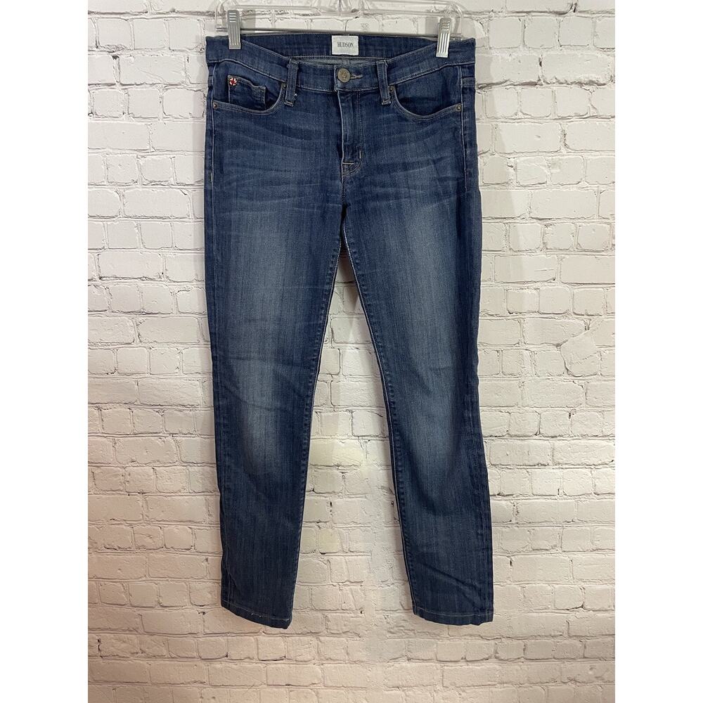 Hudson Jeans Women Size 27 Colette Mid Rise Skinny Dark Wash Blue Denim 29x28